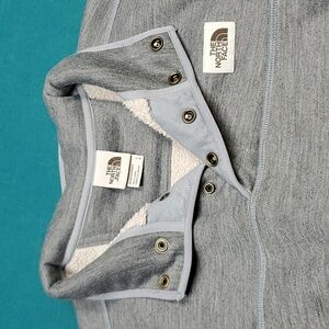 Sherpa Lined North Face Button Sweater